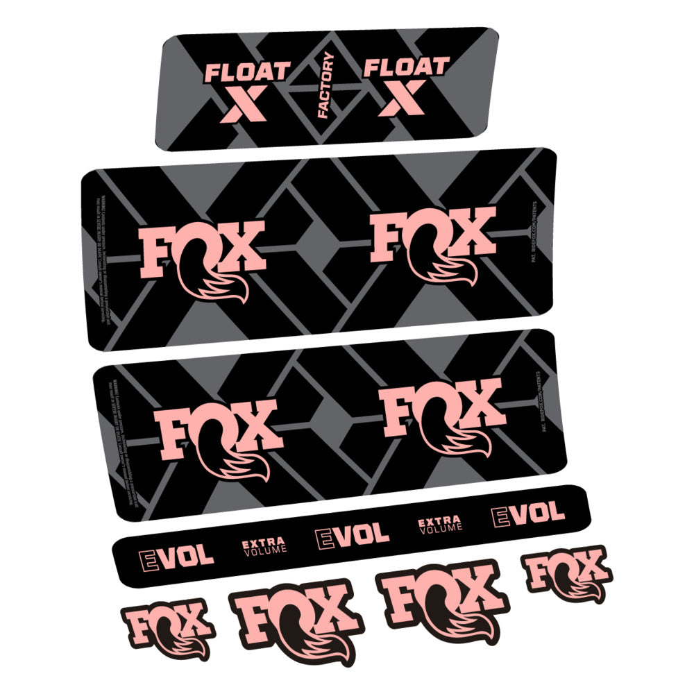 Stickers Fox Float X Factory 2027 compatibles - Autocollants amortisseur VTT