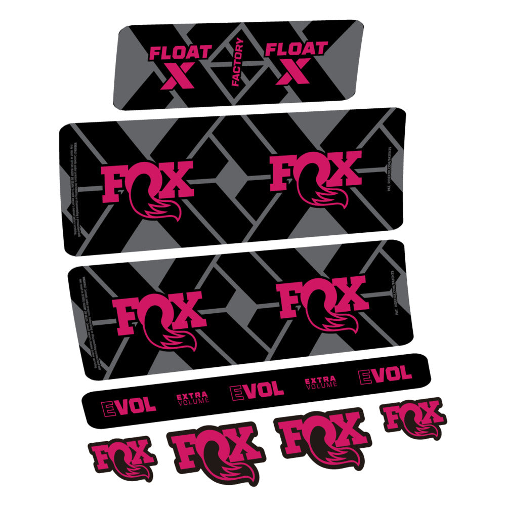 Stickers Fox Float X Factory 2027 compatibles - Autocollants amortisseur VTT