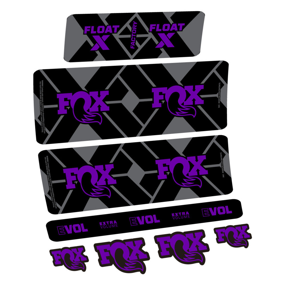 Stickers Fox Float X Factory 2027 compatibles - Autocollants amortisseur VTT