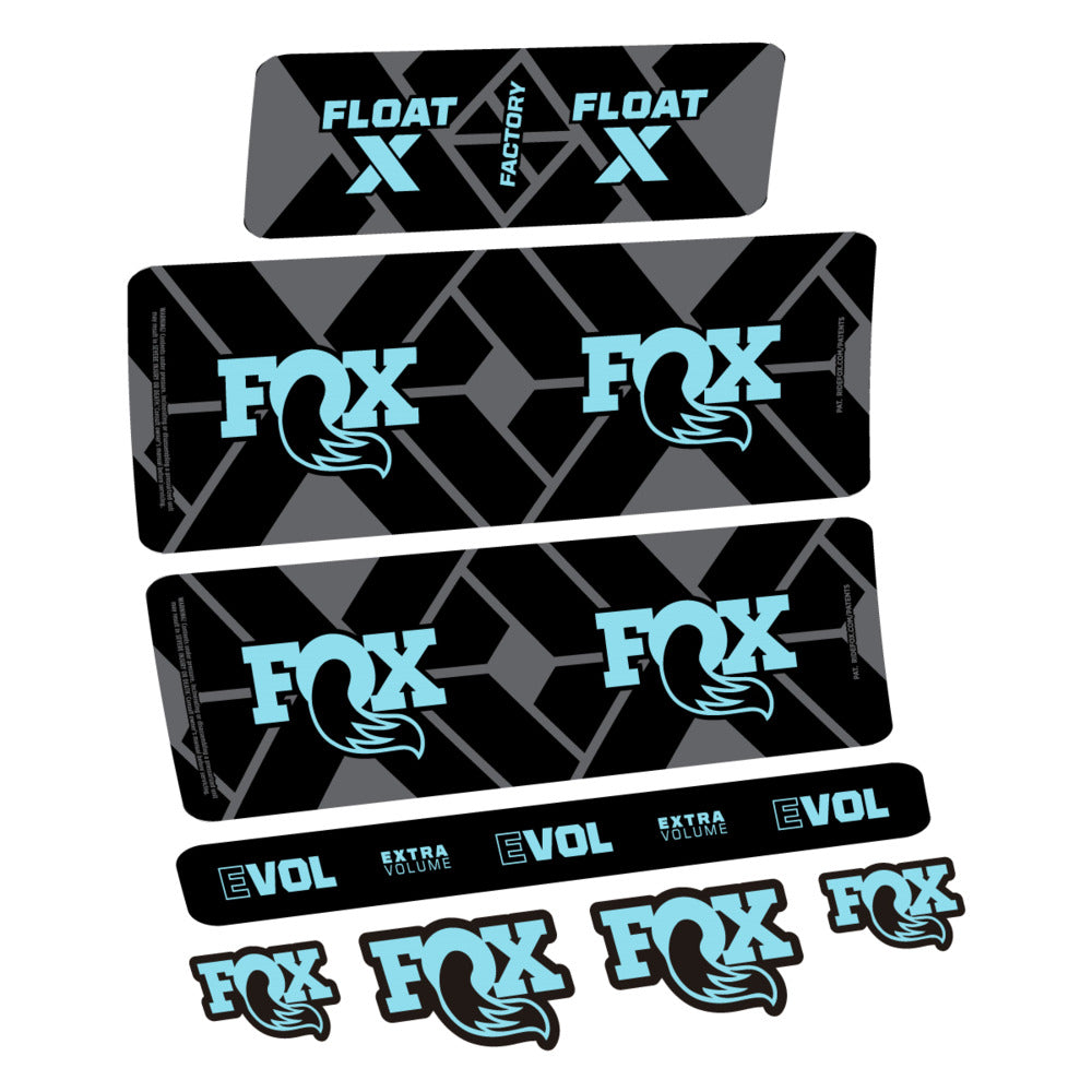 Stickers Fox Float X Factory 2027 compatibles - Autocollants amortisseur VTT