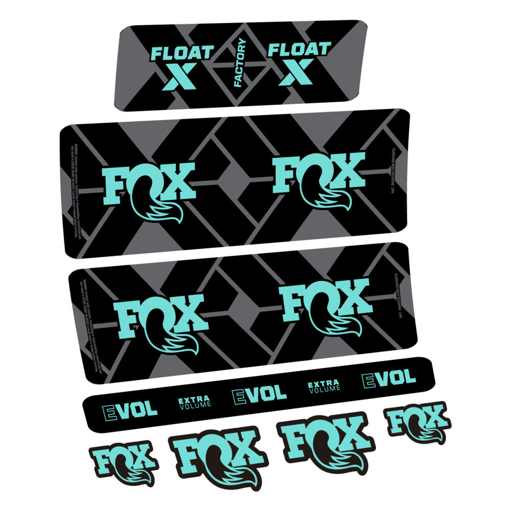 Stickers Fox Float X Factory 2027 compatibles - Autocollants amortisseur VTT