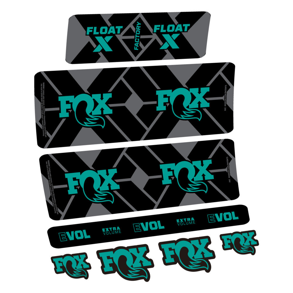 Stickers Fox Float X Factory 2027 compatibles - Autocollants amortisseur VTT