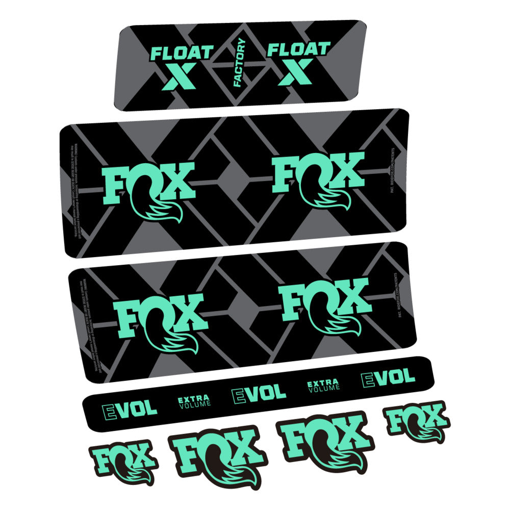 Stickers Fox Float X Factory 2027 compatibles - Autocollants amortisseur VTT