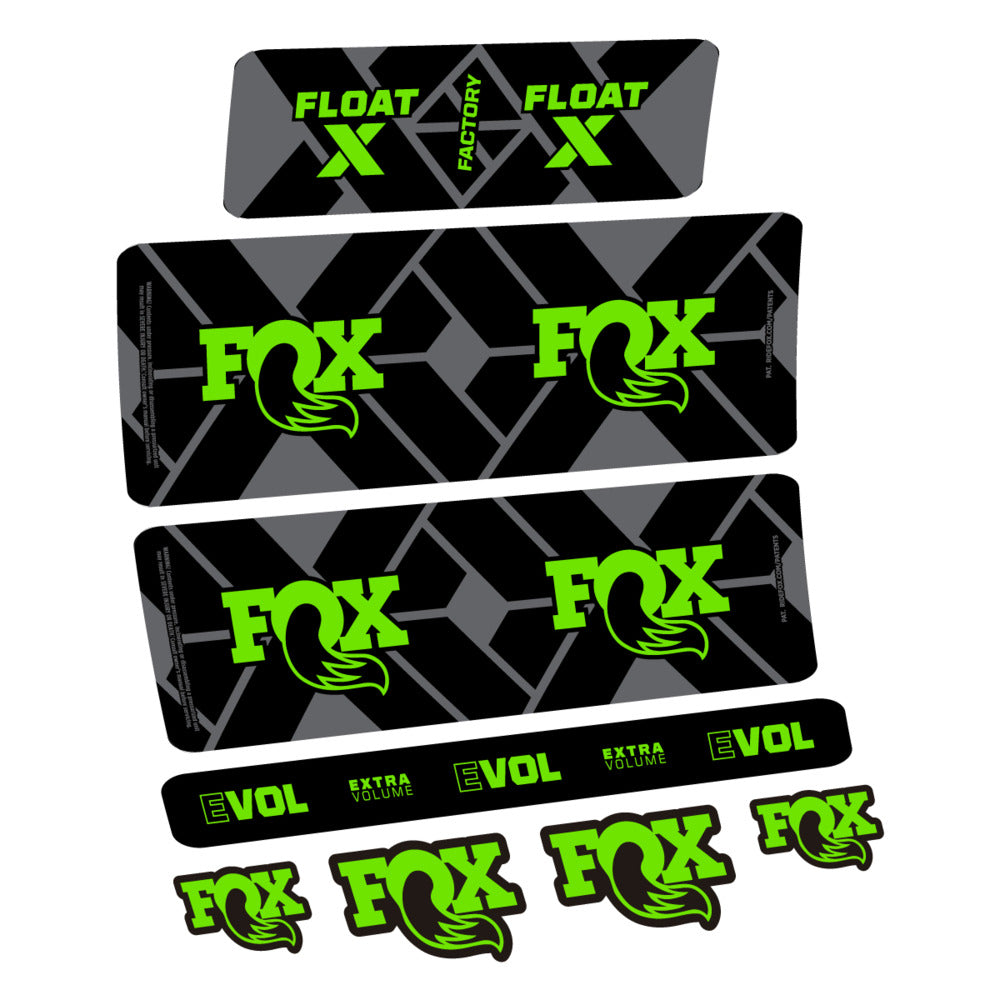 Stickers Fox Float X Factory 2027 compatibles - Autocollants amortisseur VTT