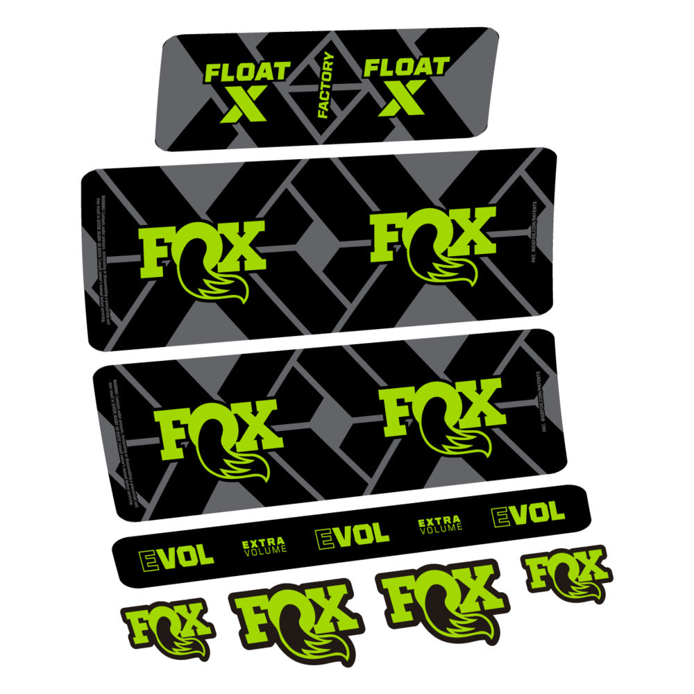 Stickers Fox Float X Factory 2027 compatibles - Autocollants amortisseur VTT