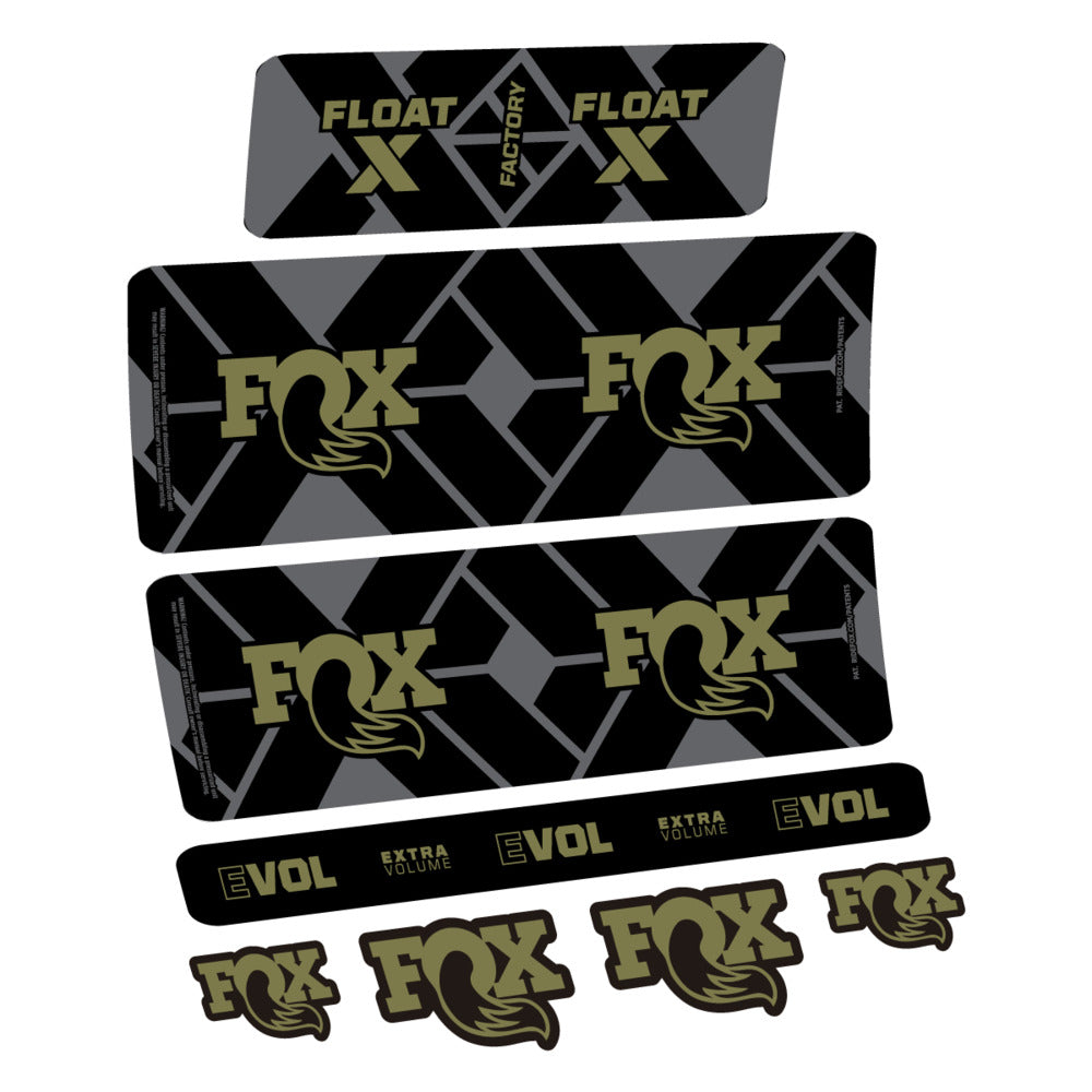 Stickers Fox Float X Factory 2027 compatibles - Autocollants amortisseur VTT