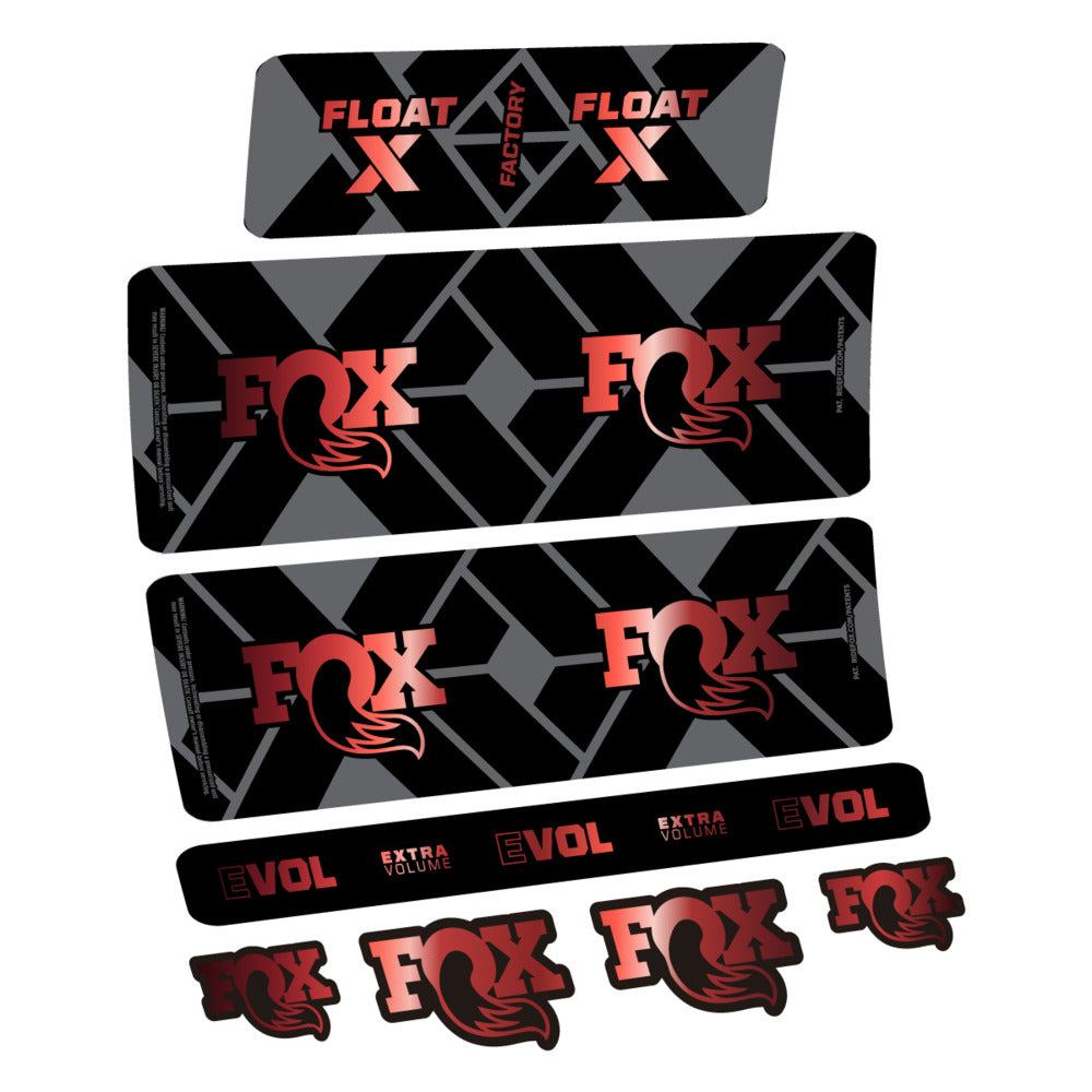 Stickers Fox Float X Factory 2027 compatibles - Autocollants amortisseur VTT