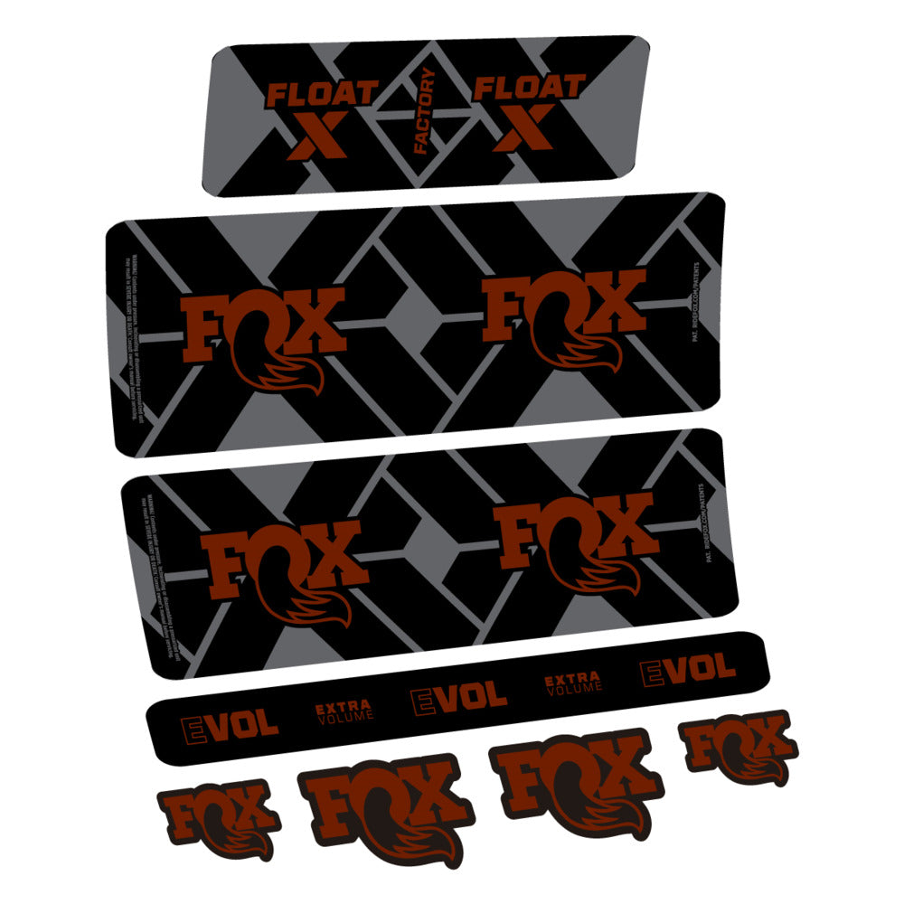 Stickers Fox Float X Factory 2027 compatibles - Autocollants amortisseur VTT