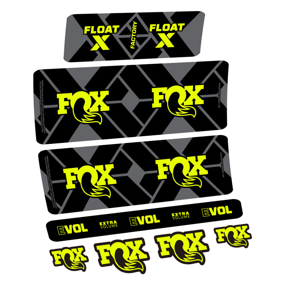 Stickers Fox Float X Factory 2027 compatibles - Autocollants amortisseur VTT