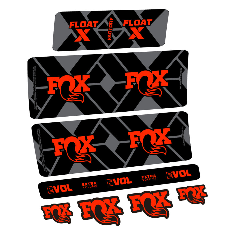 Stickers Fox Float X Factory 2027 compatibles - Autocollants amortisseur VTT