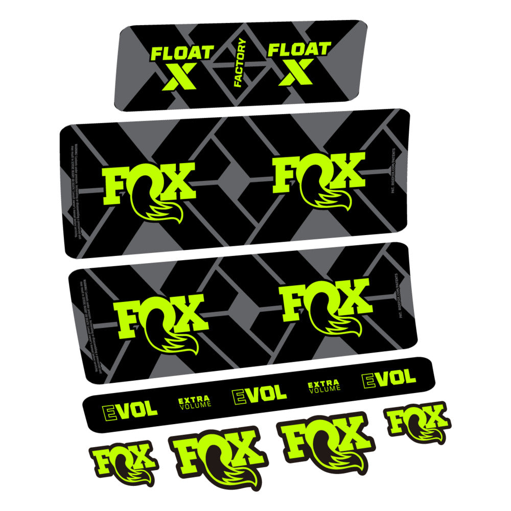 Stickers Fox Float X Factory 2027 compatibles - Autocollants amortisseur VTT
