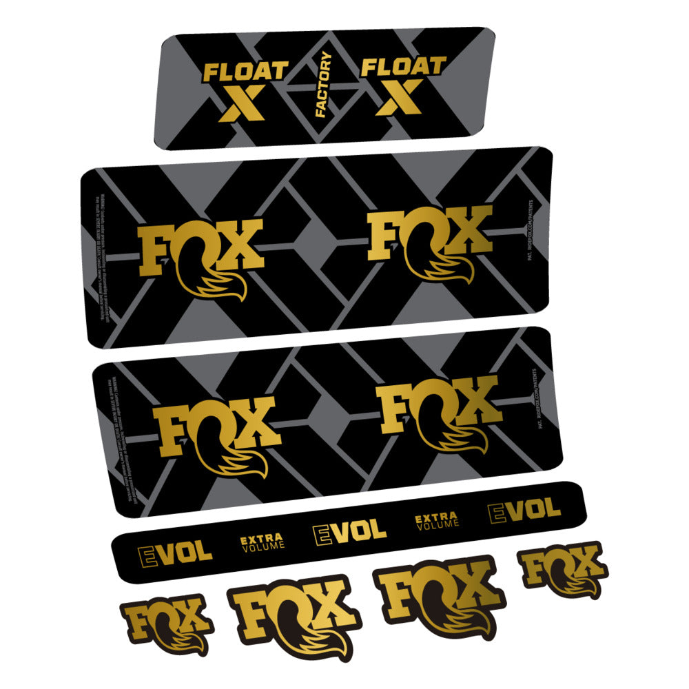 Stickers Fox Float X Factory 2027 compatibles - Autocollants amortisseur VTT
