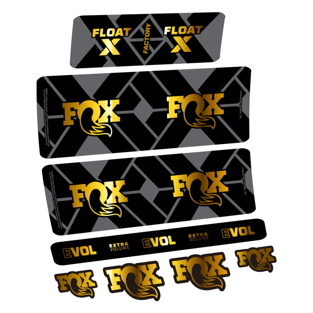 Stickers Fox Float X Factory 2027 compatibles - Autocollants amortisseur VTT