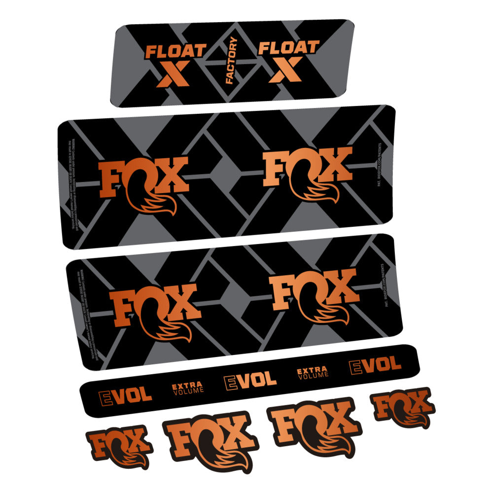 Stickers Fox Float X Factory 2027 compatibles - Autocollants amortisseur VTT