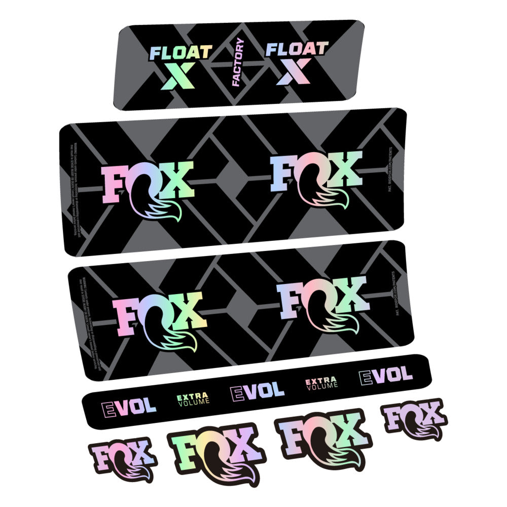 Stickers Fox Float X Factory 2027 compatibles - Autocollants amortisseur VTT