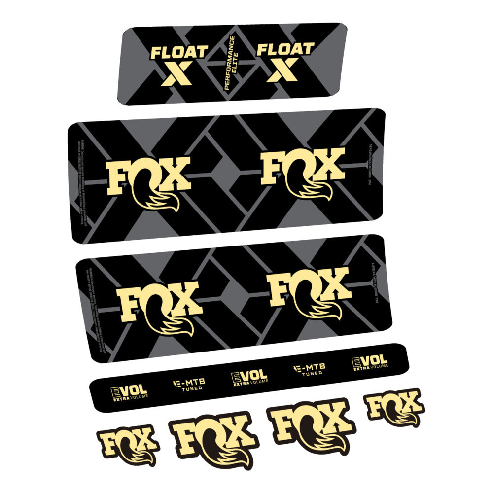 Stickers Fox Float X Performance Elite E-MTB 2027 compatibles - Autocollants amortisseur VTT