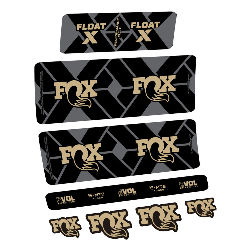 Stickers Fox Float X Performance Elite E-MTB 2027 compatibles - Autocollants amortisseur VTT