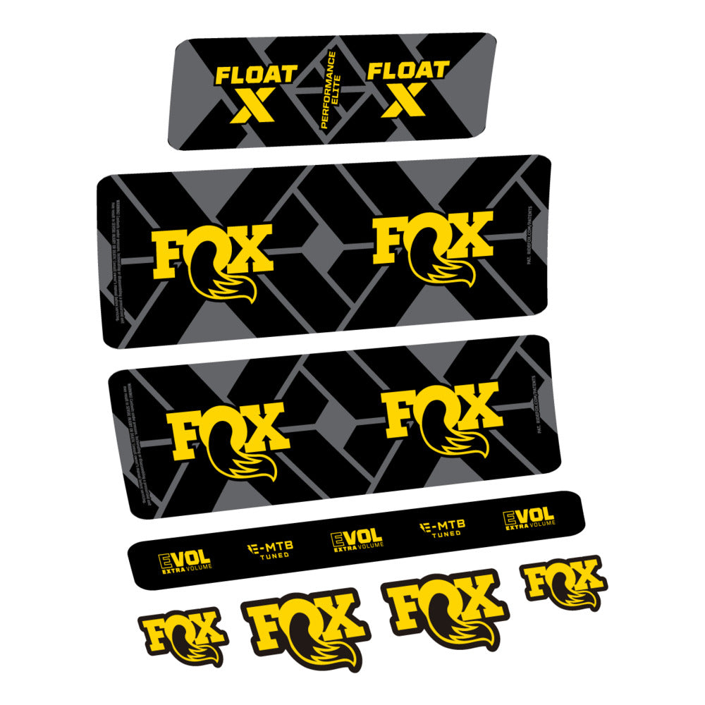 Stickers Fox Float X Performance Elite E-MTB 2027 compatibles - Autocollants amortisseur VTT