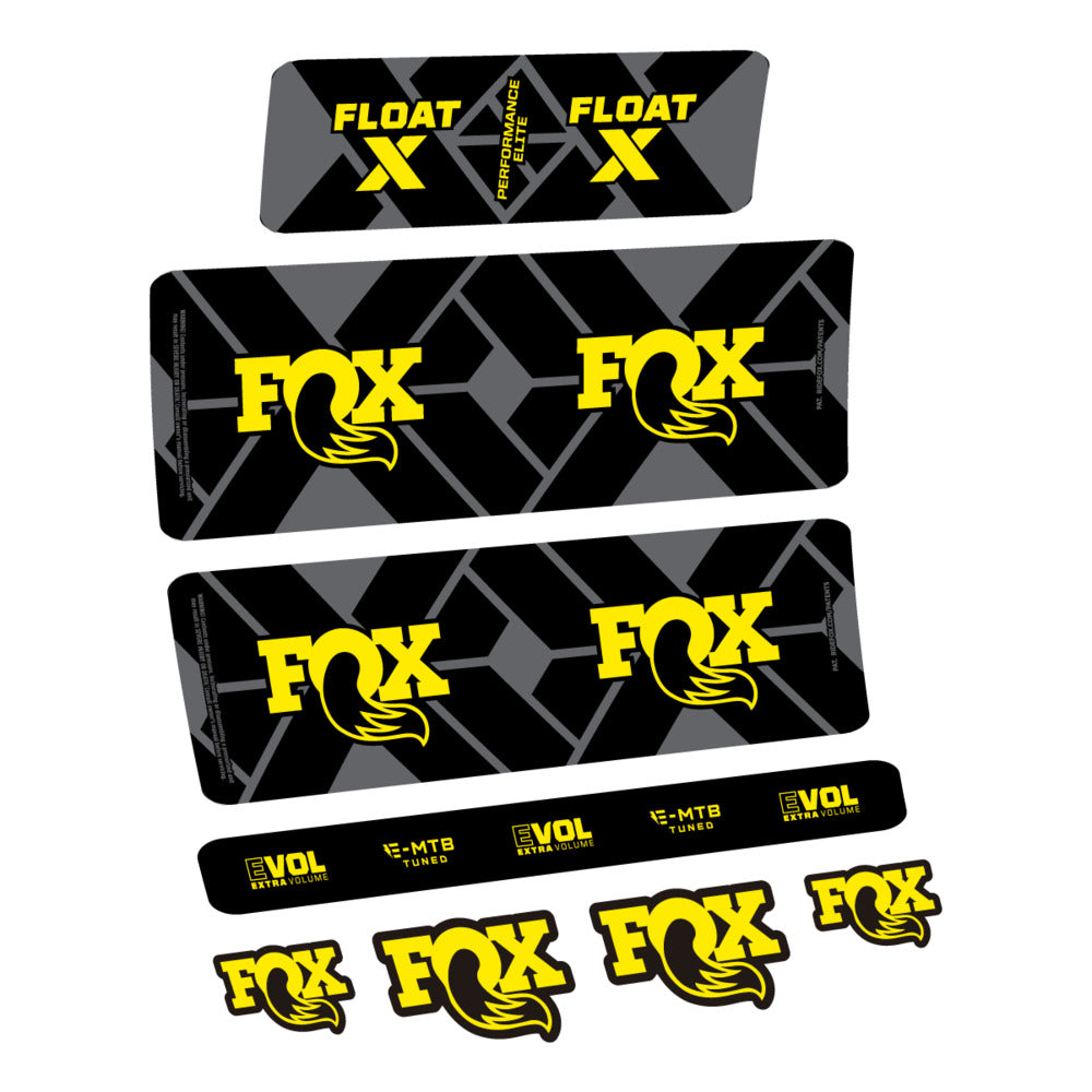 Stickers Fox Float X Performance Elite E-MTB 2027 compatibles - Autocollants amortisseur VTT