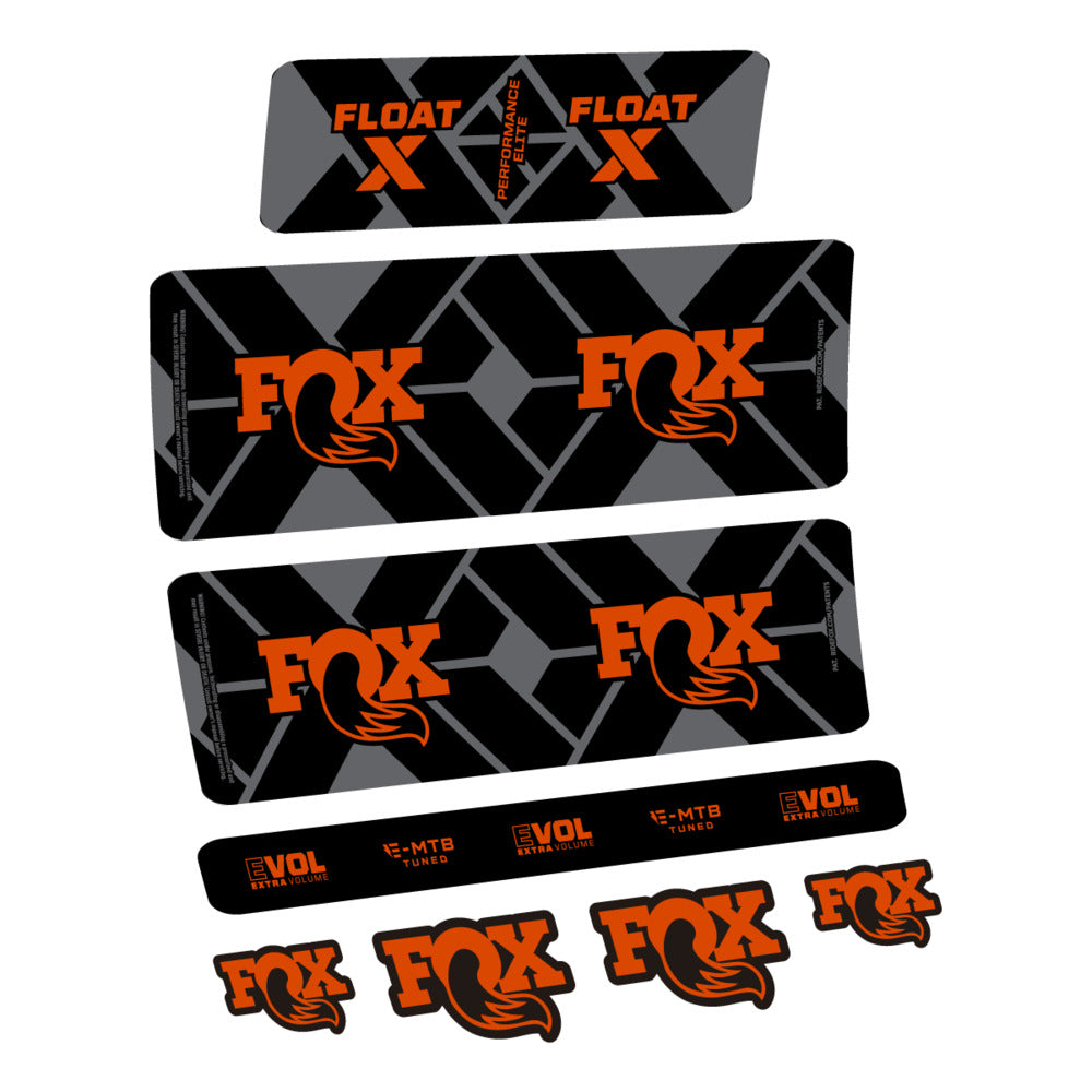 Stickers Fox Float X Performance Elite E-MTB 2027 compatibles - Autocollants amortisseur VTT