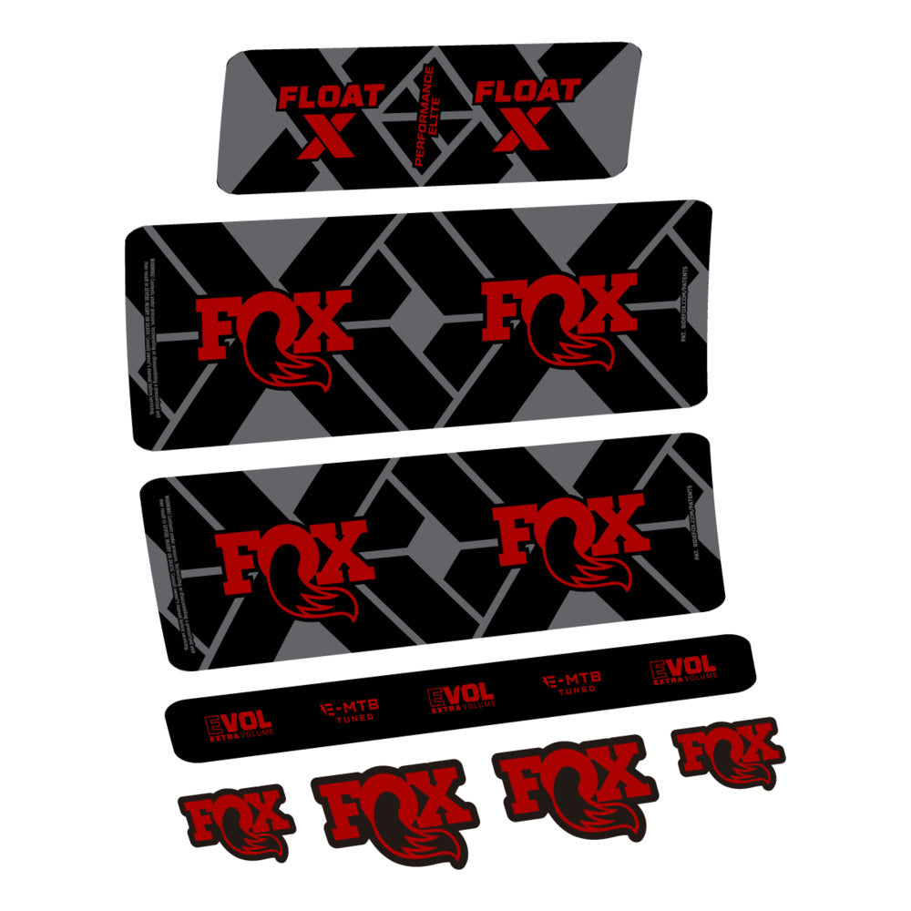 Stickers Fox Float X Performance Elite E-MTB 2027 compatibles - Autocollants amortisseur VTT
