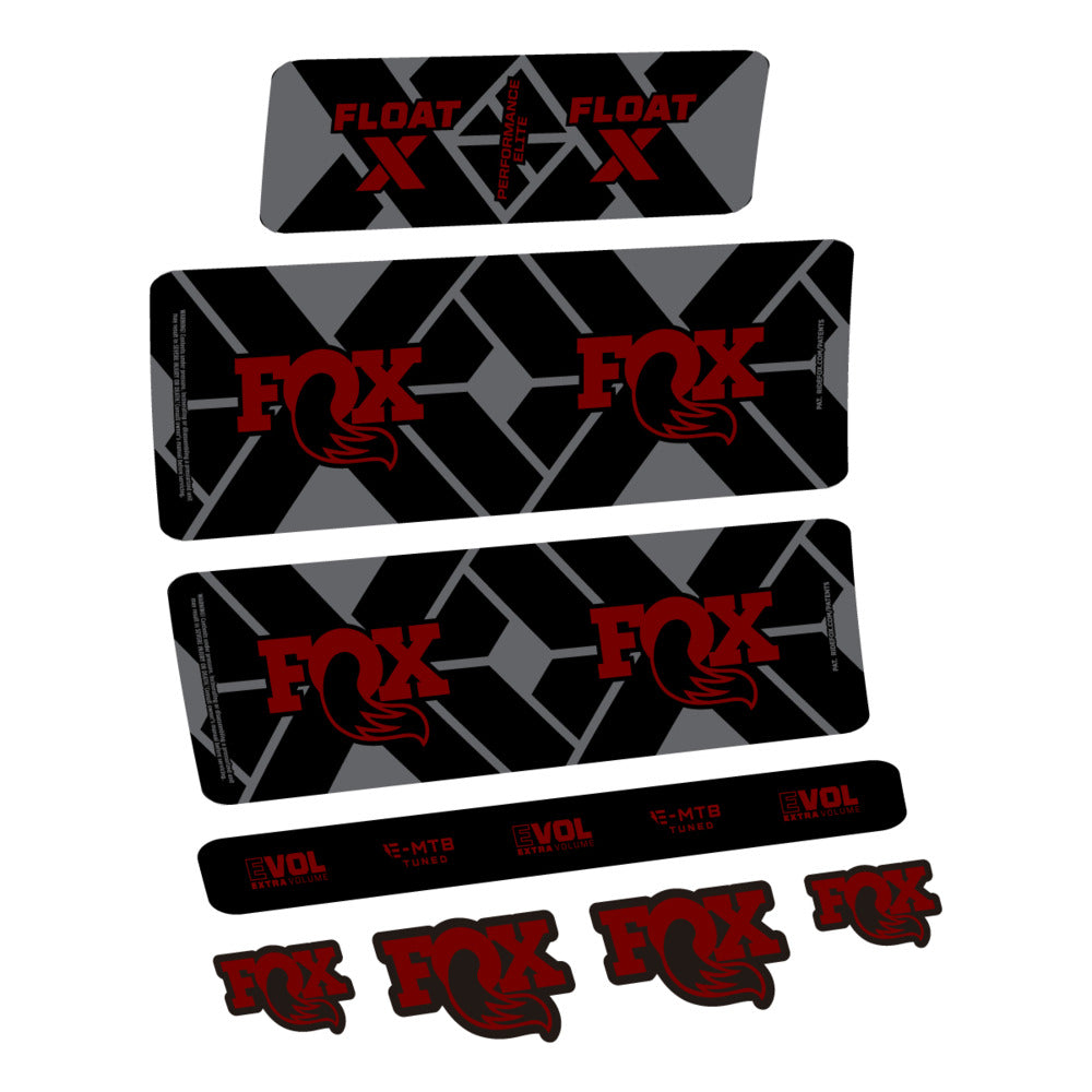 Stickers Fox Float X Performance Elite E-MTB 2027 compatibles - Autocollants amortisseur VTT