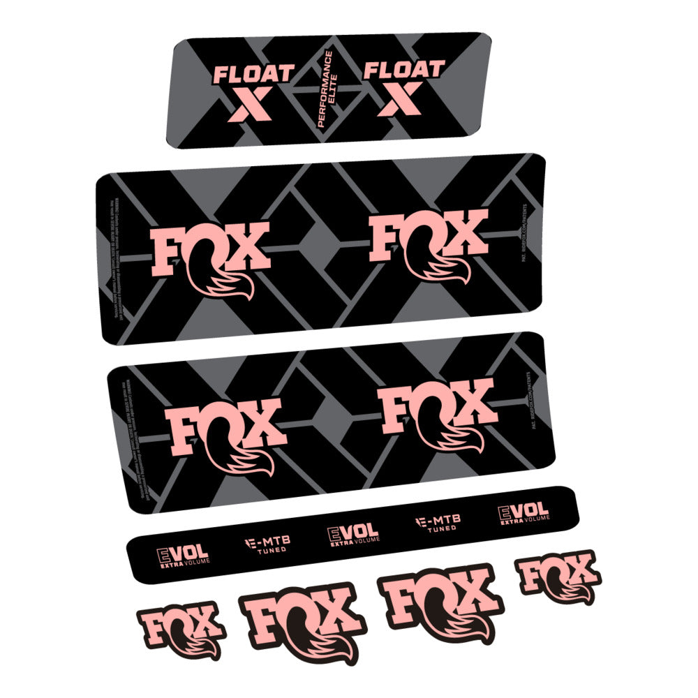 Stickers Fox Float X Performance Elite E-MTB 2027 compatibles - Autocollants amortisseur VTT