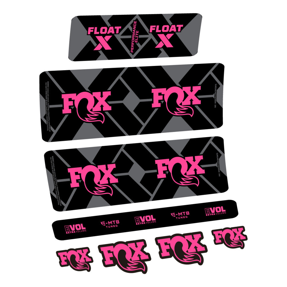 Stickers Fox Float X Performance Elite E-MTB 2027 compatibles - Autocollants amortisseur VTT