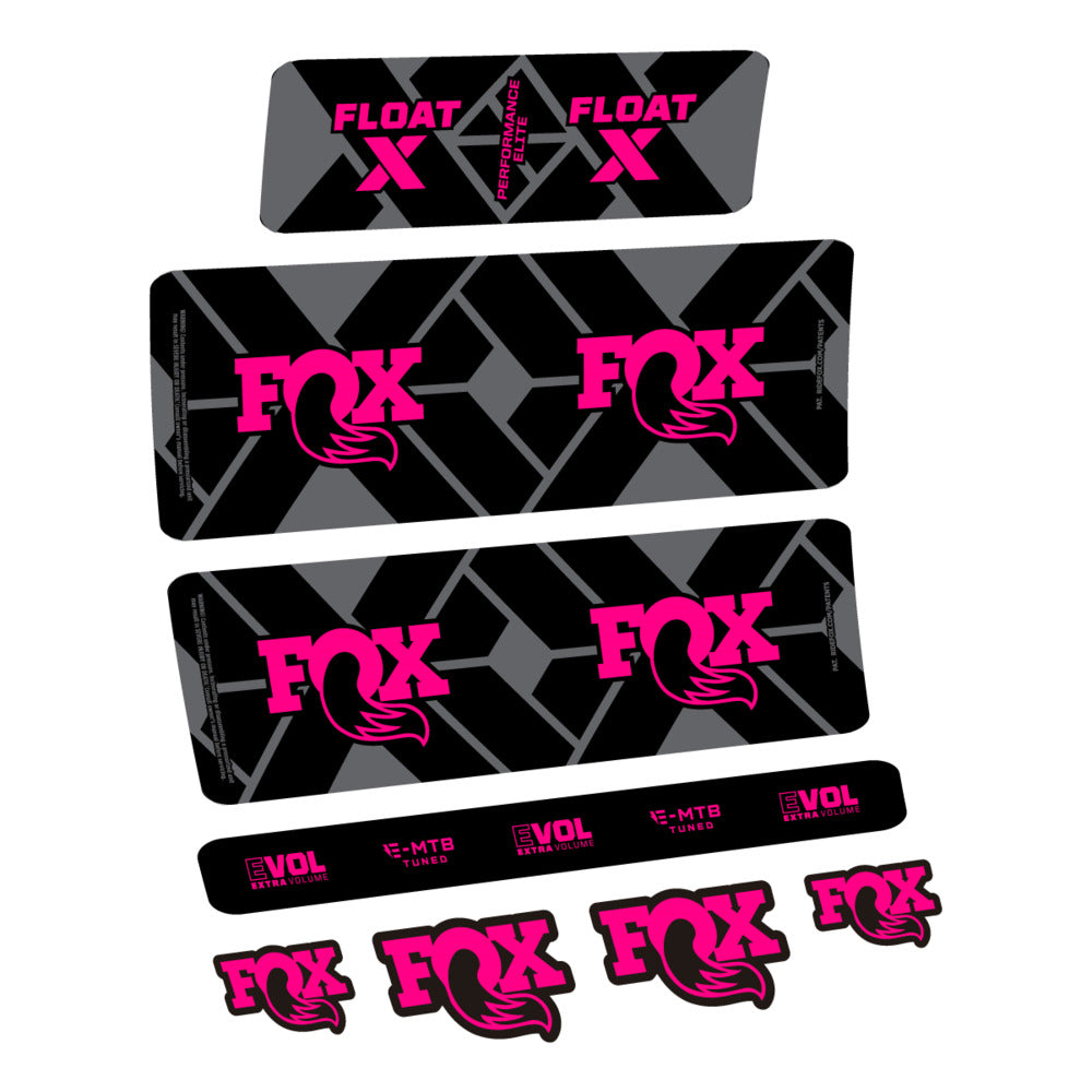 Stickers Fox Float X Performance Elite E-MTB 2027 compatibles - Autocollants amortisseur VTT