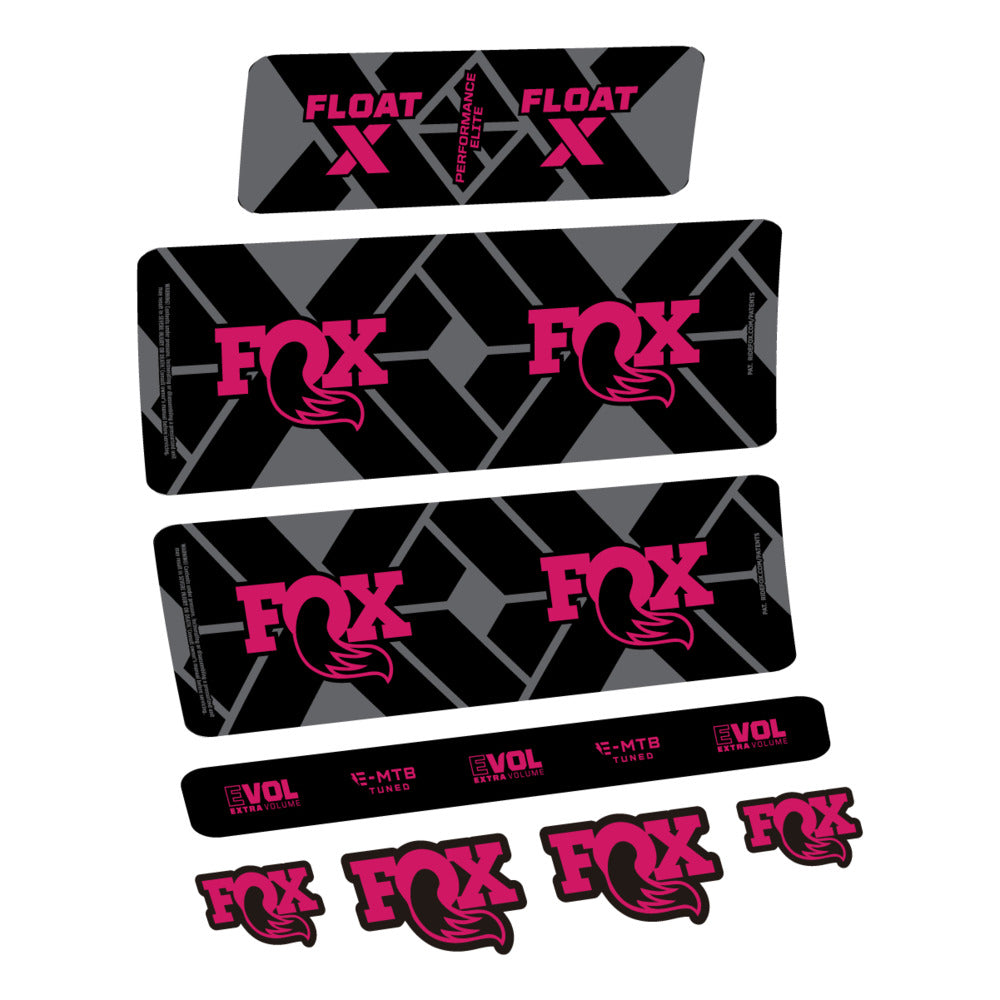 Stickers Fox Float X Performance Elite E-MTB 2027 compatibles - Autocollants amortisseur VTT