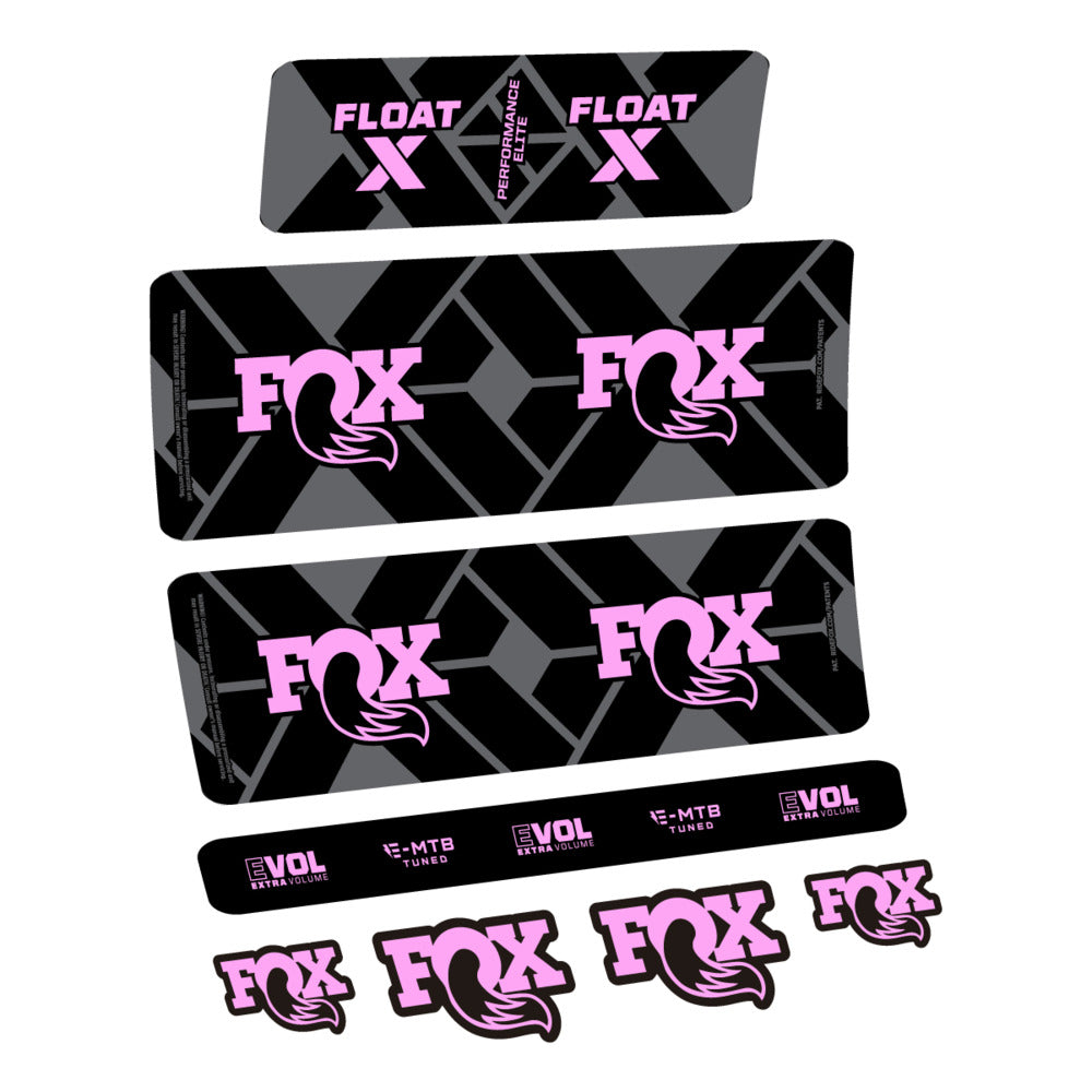 Stickers Fox Float X Performance Elite E-MTB 2027 compatibles - Autocollants amortisseur VTT