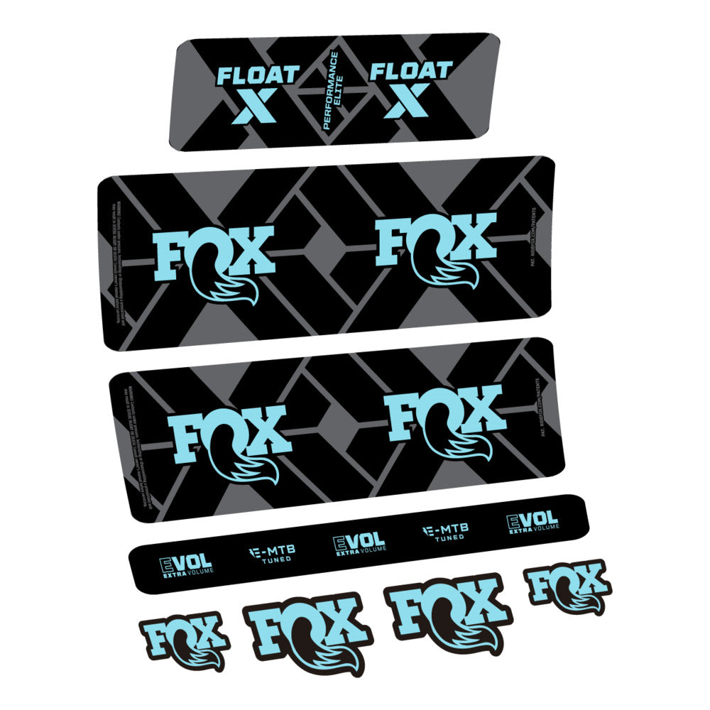 Stickers Fox Float X Performance Elite E-MTB 2027 compatibles - Autocollants amortisseur VTT