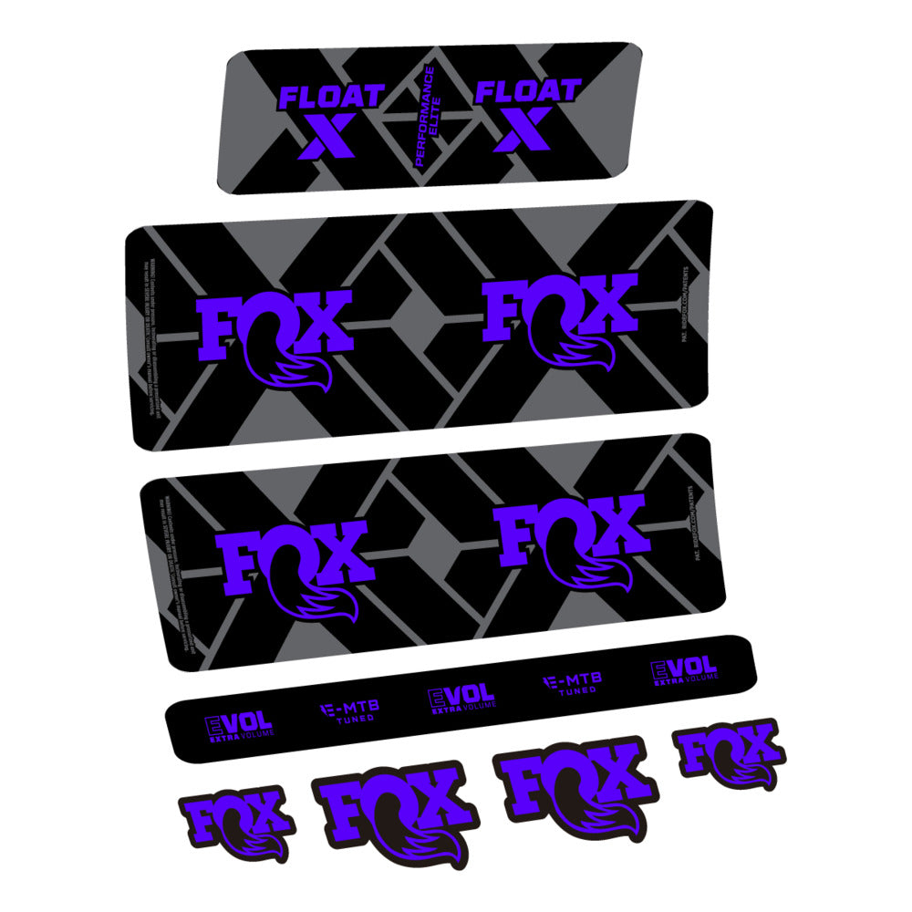 Stickers Fox Float X Performance Elite E-MTB 2027 compatibles - Autocollants amortisseur VTT