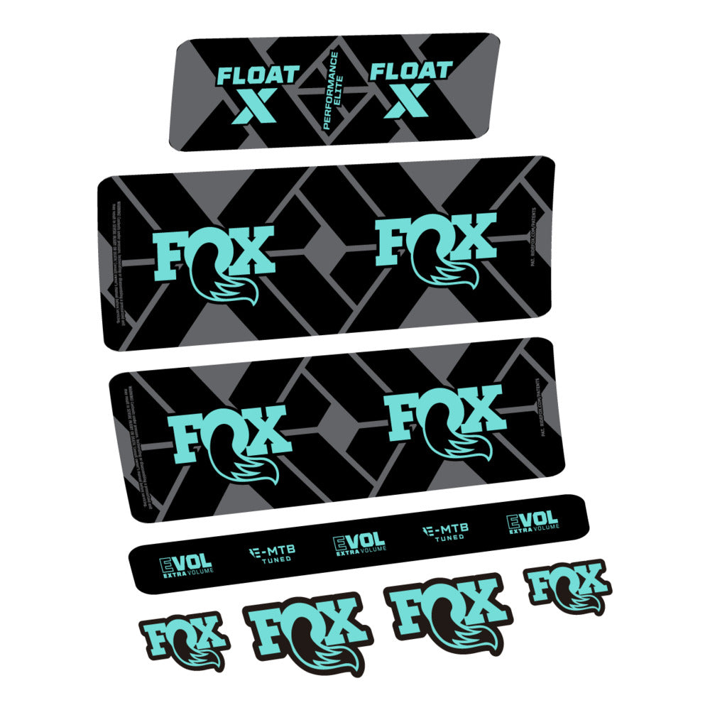 Stickers Fox Float X Performance Elite E-MTB 2027 compatibles - Autocollants amortisseur VTT
