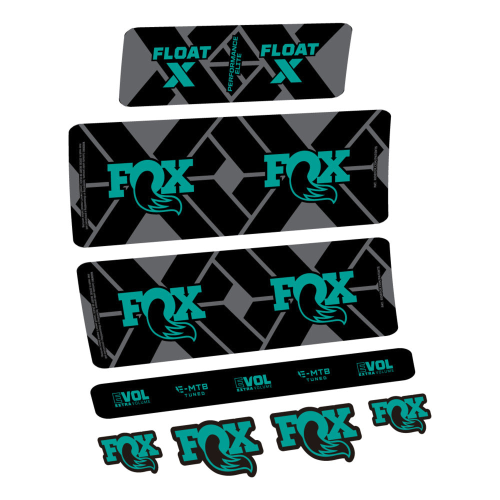 Stickers Fox Float X Performance Elite E-MTB 2027 compatibles - Autocollants amortisseur VTT