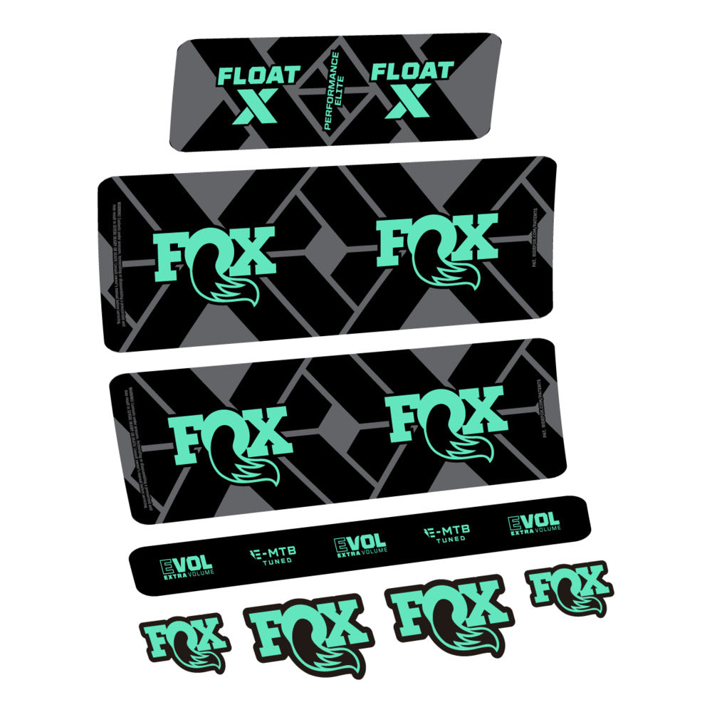Stickers Fox Float X Performance Elite E-MTB 2027 compatibles - Autocollants amortisseur VTT