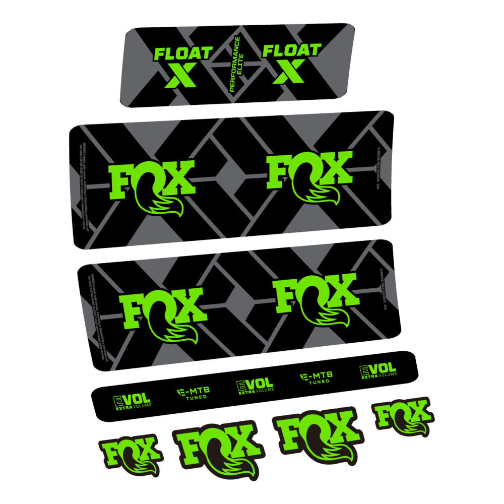 Stickers Fox Float X Performance Elite E-MTB 2027 compatibles - Autocollants amortisseur VTT