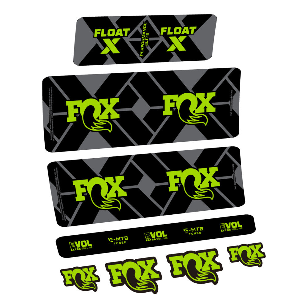Stickers Fox Float X Performance Elite E-MTB 2027 compatibles - Autocollants amortisseur VTT