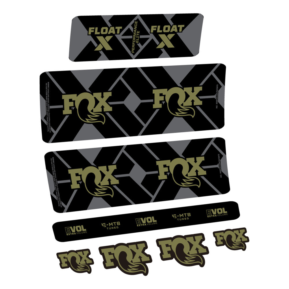 Stickers Fox Float X Performance Elite E-MTB 2027 compatibles - Autocollants amortisseur VTT