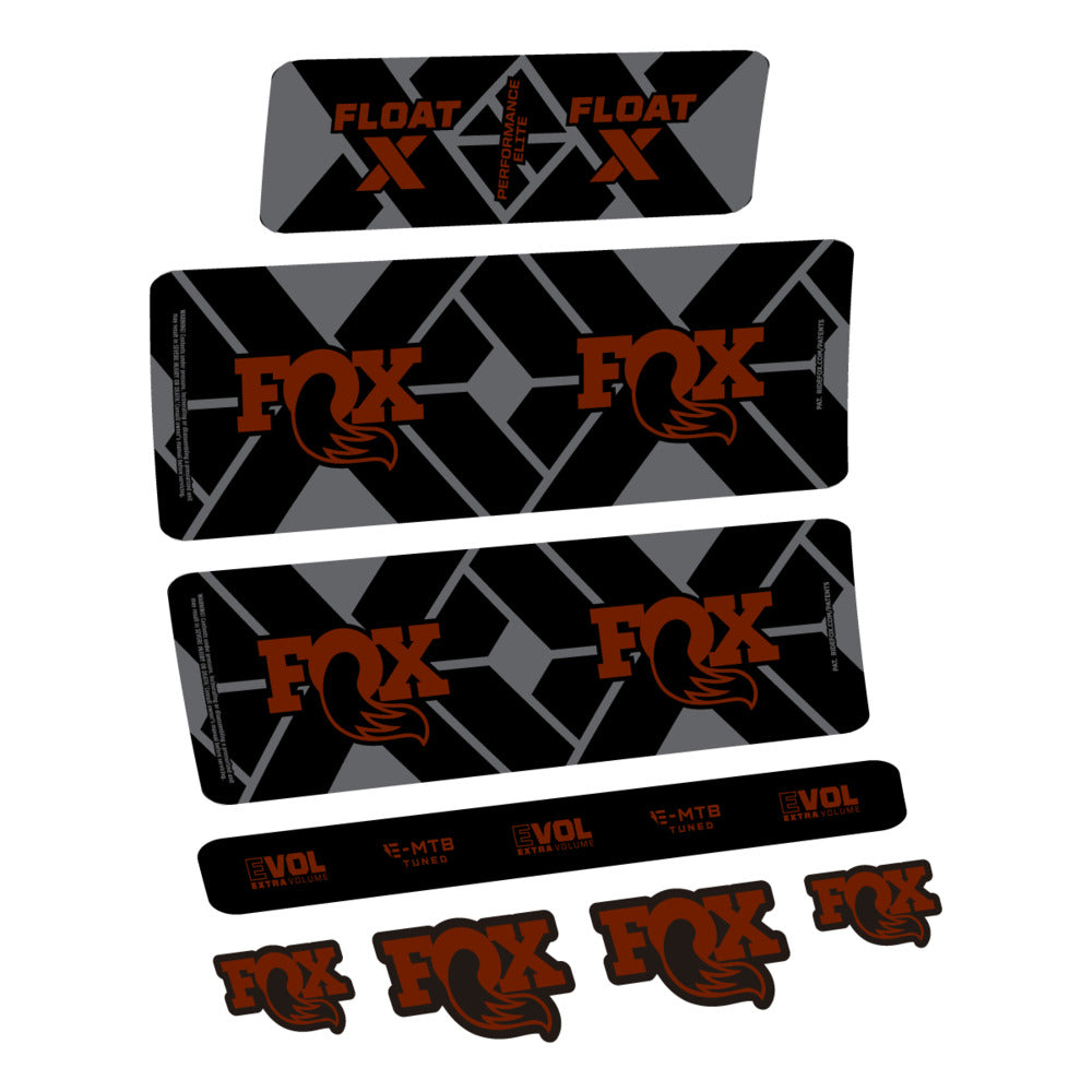 Stickers Fox Float X Performance Elite E-MTB 2027 compatibles - Autocollants amortisseur VTT