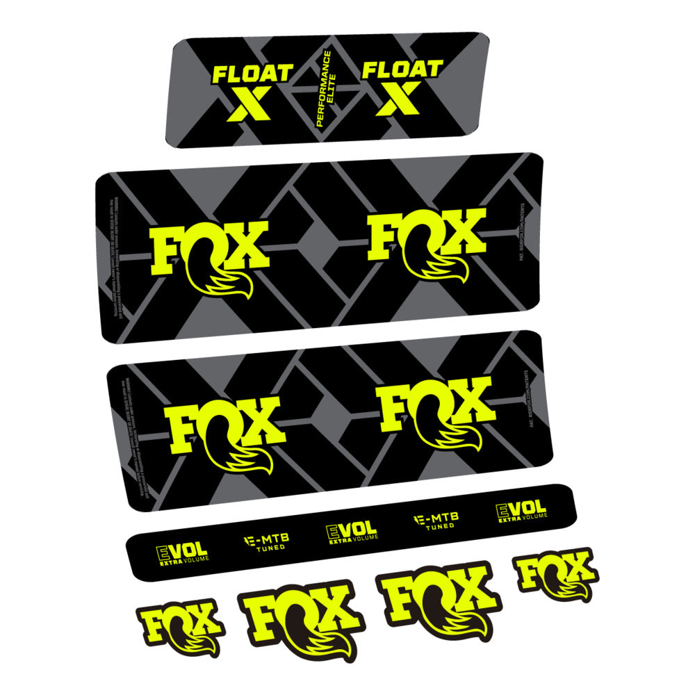 Stickers Fox Float X Performance Elite E-MTB 2027 compatibles - Autocollants amortisseur VTT