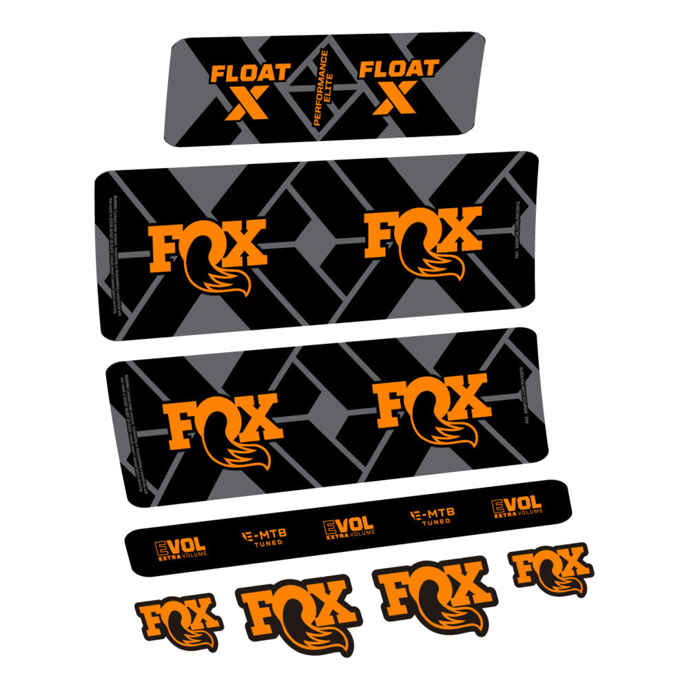 Stickers Fox Float X Performance Elite E-MTB 2027 compatibles - Autocollants amortisseur VTT