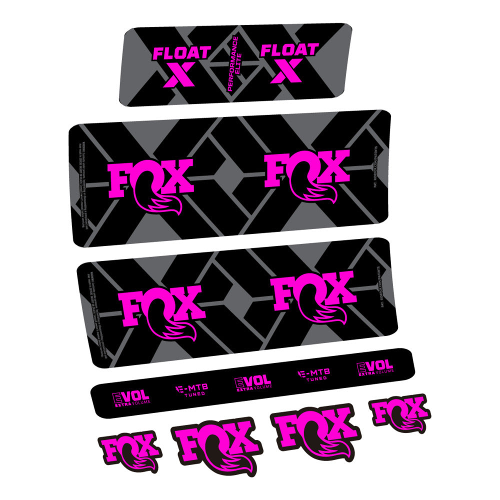 Stickers Fox Float X Performance Elite E-MTB 2027 compatibles - Autocollants amortisseur VTT