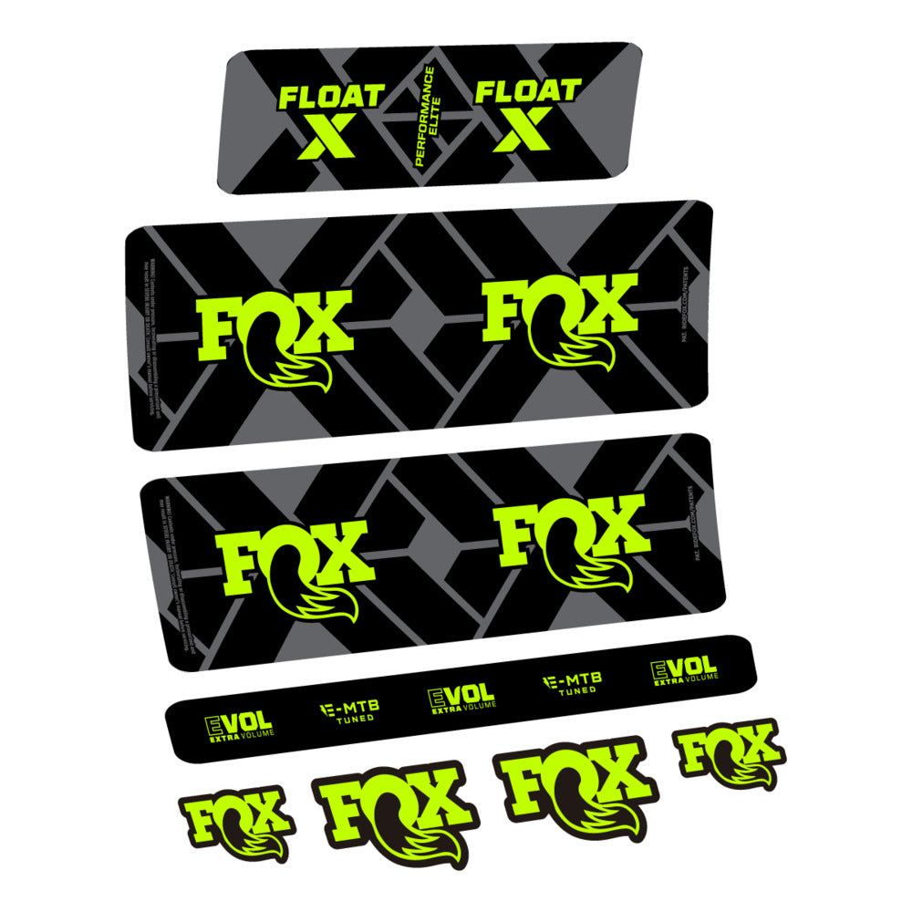 Stickers Fox Float X Performance Elite E-MTB 2027 compatibles - Autocollants amortisseur VTT