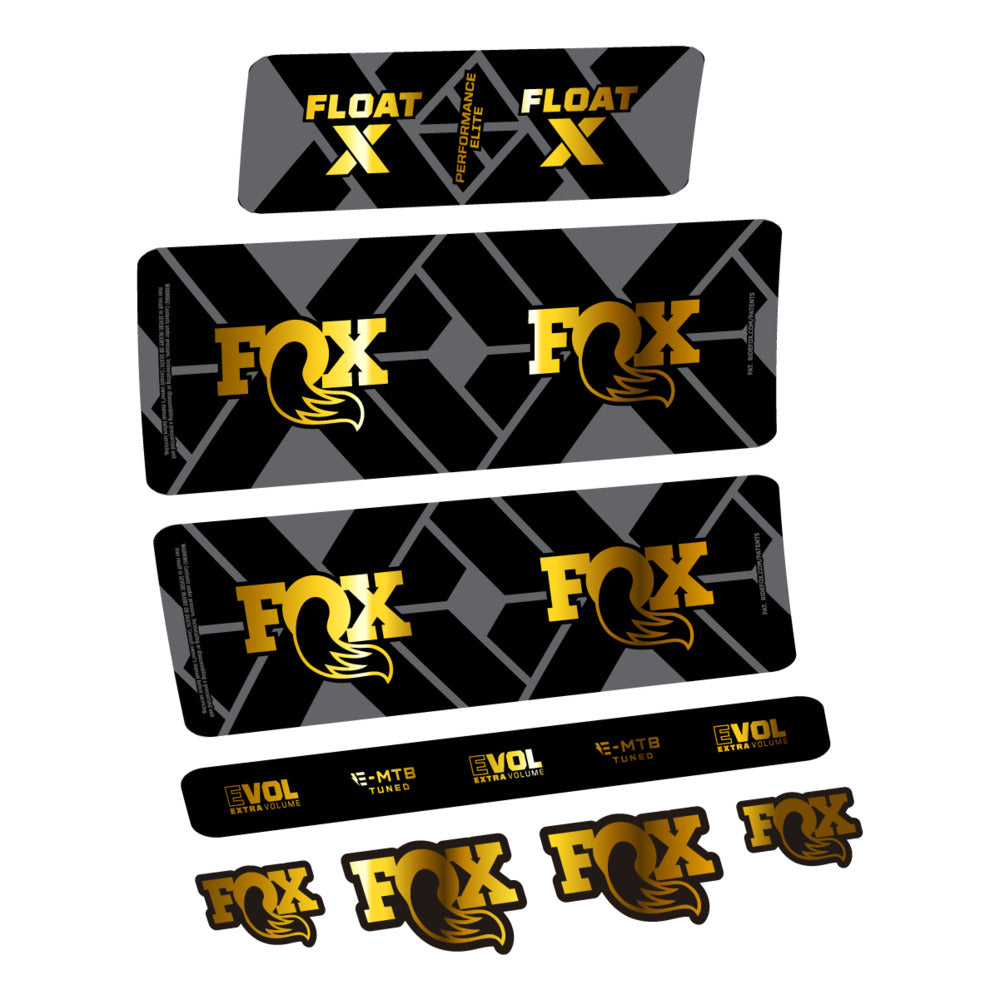 Stickers Fox Float X Performance Elite E-MTB 2027 compatibles - Autocollants amortisseur VTT