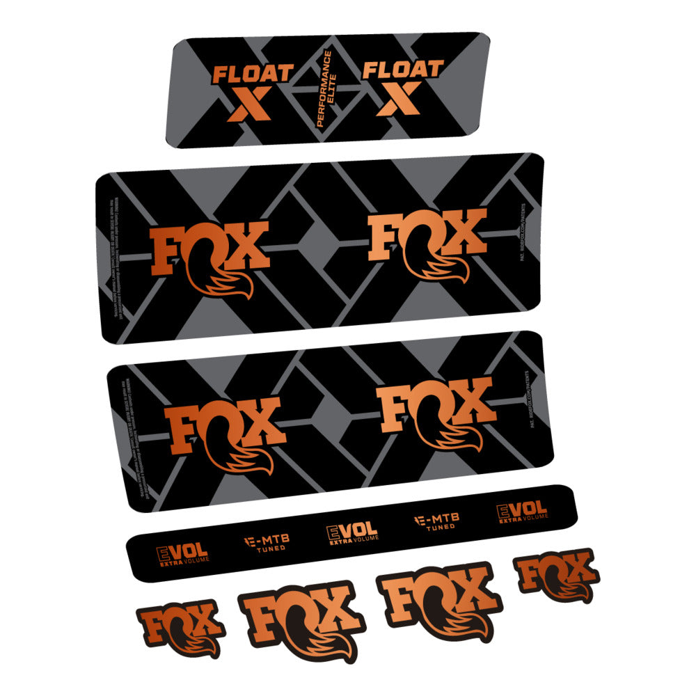 Stickers Fox Float X Performance Elite E-MTB 2027 compatibles - Autocollants amortisseur VTT
