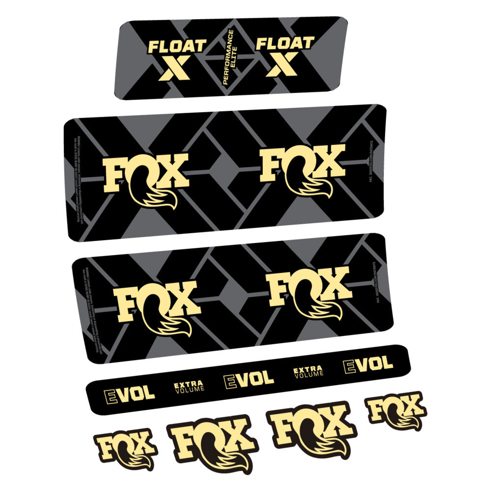 Stickers Fox Float X Performance Elite 2027 compatibles - Autocollants amortisseur VTT