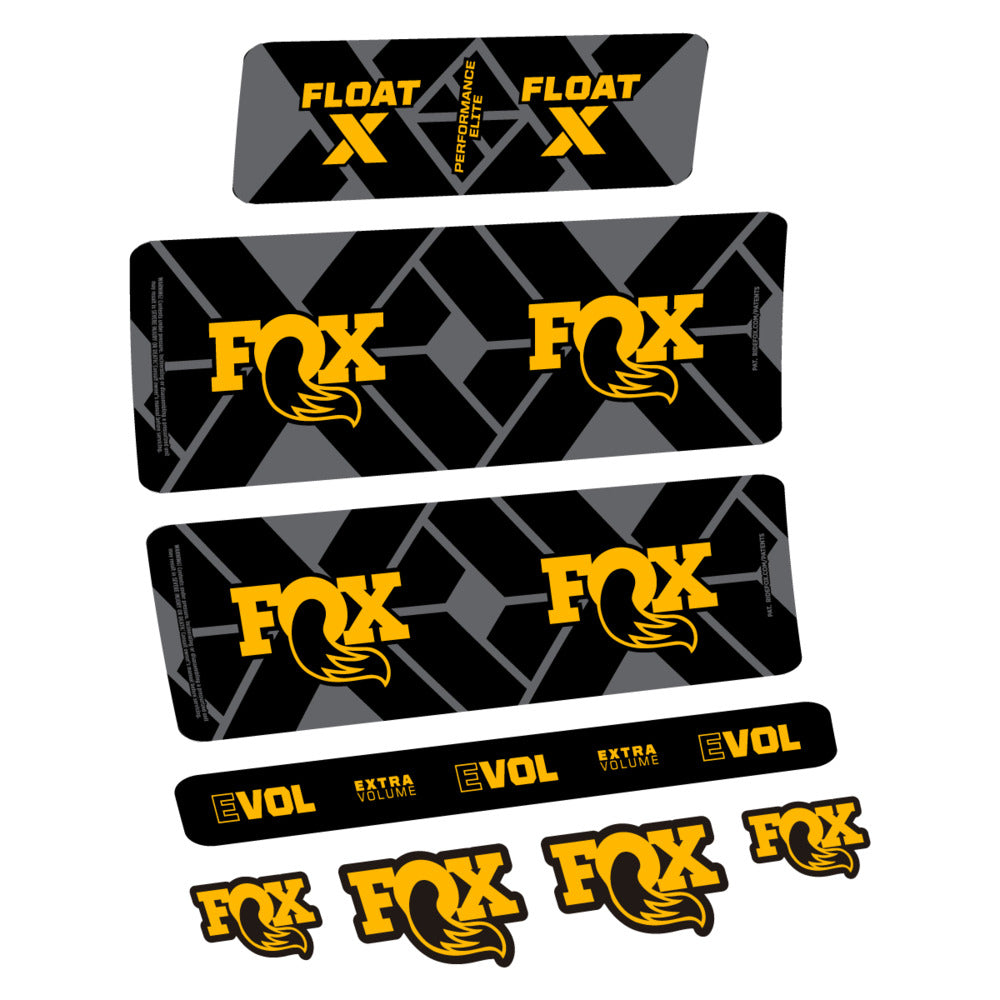 Stickers Fox Float X Performance Elite 2027 compatibles - Autocollants amortisseur VTT
