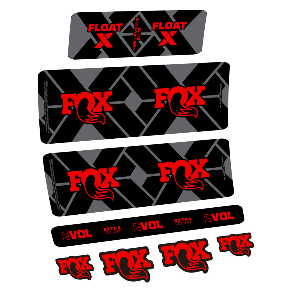 Stickers Fox Float X Performance Elite 2027 compatibles - Autocollants amortisseur VTT