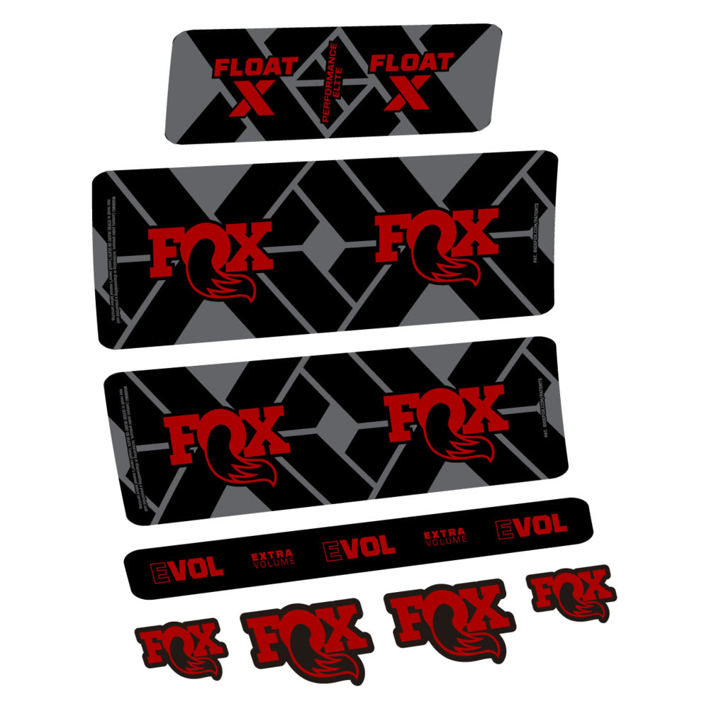 Stickers Fox Float X Performance Elite 2027 compatibles - Autocollants amortisseur VTT